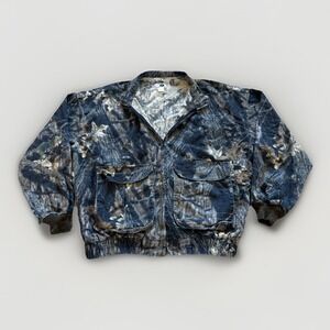 Vintage Mossy Oak Bomber Jacket Mens XXL‎ Bottomland Break Up Camo 90s Hunting